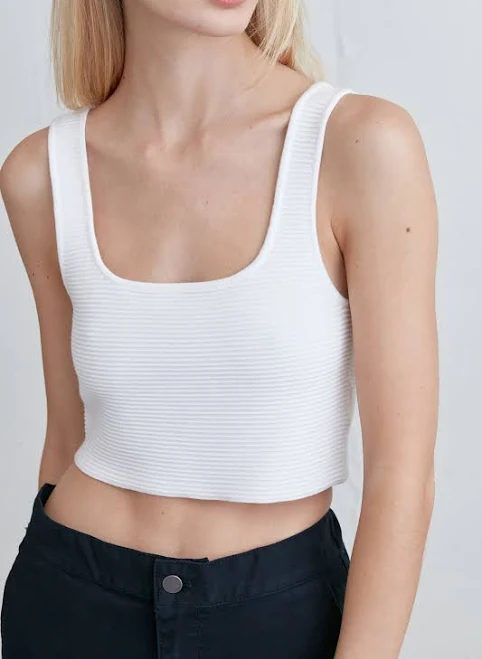 Oak + Fort Square Neck Knit Tank
