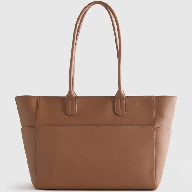 Quince Women's Italian Leather Shopper Tote