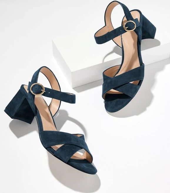 Talbots Women's Myra Suede Block Heel Sandals