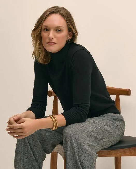 Brooks Brothers Women's Ultimate Merino Wool Turtleneck Sweater