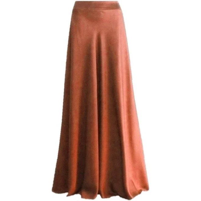 Silk Floor Length Maxi Skirt