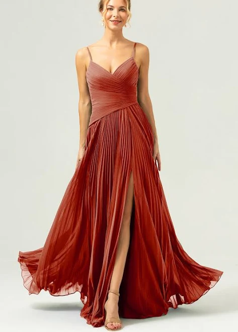 WEDTREND Women's A-Line Sweetheart Tiered Chiffon Bridesmaid Dress