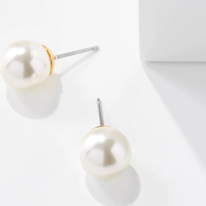 Talbots Women's Classic Pearl Stud Earrings