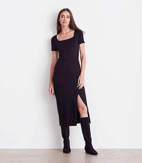 Loft Women's Versa 360 Knit Square Neck T-Shirt