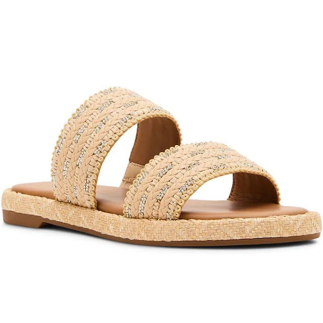 Madden Girl Admiree Raffia Slide Sandals