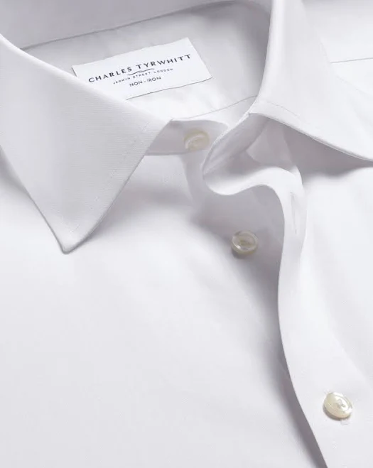 Charles Tyrwhitt Men's Non-Iron Stretch Poplin Dress Shirt