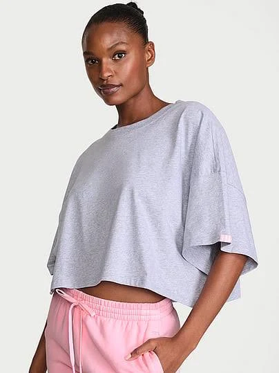 Victoria's Secret Women's Oversized Cotton Crop Tee