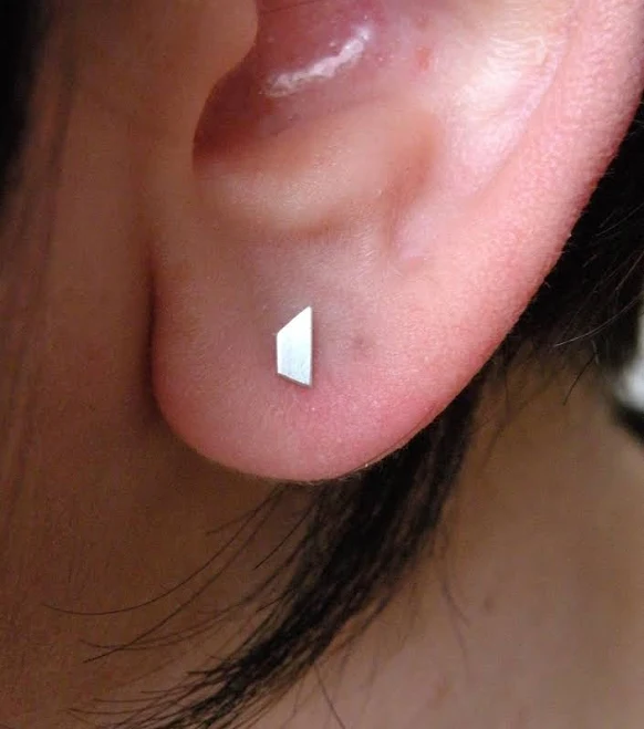 Sterling Silver Geometric Stud Earrings