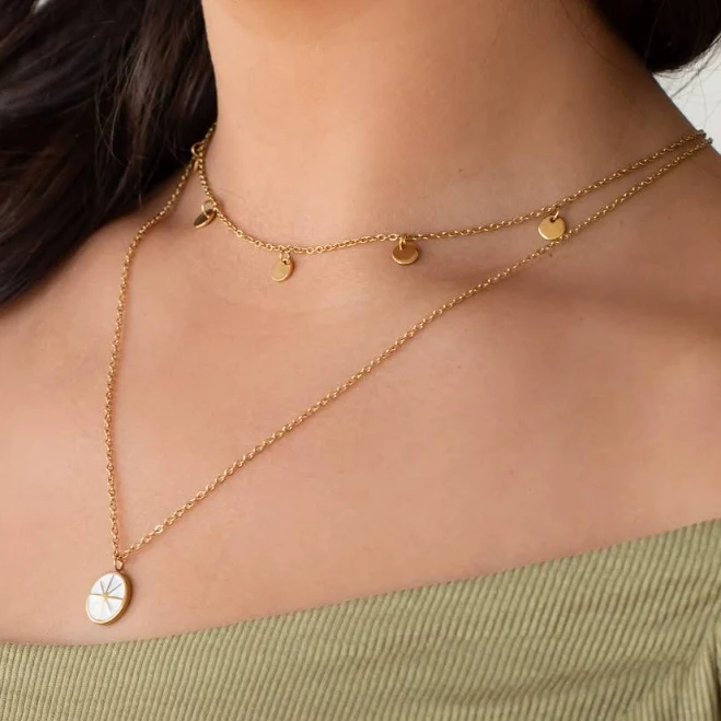 Luxe Gold Layered Pendant Necklace