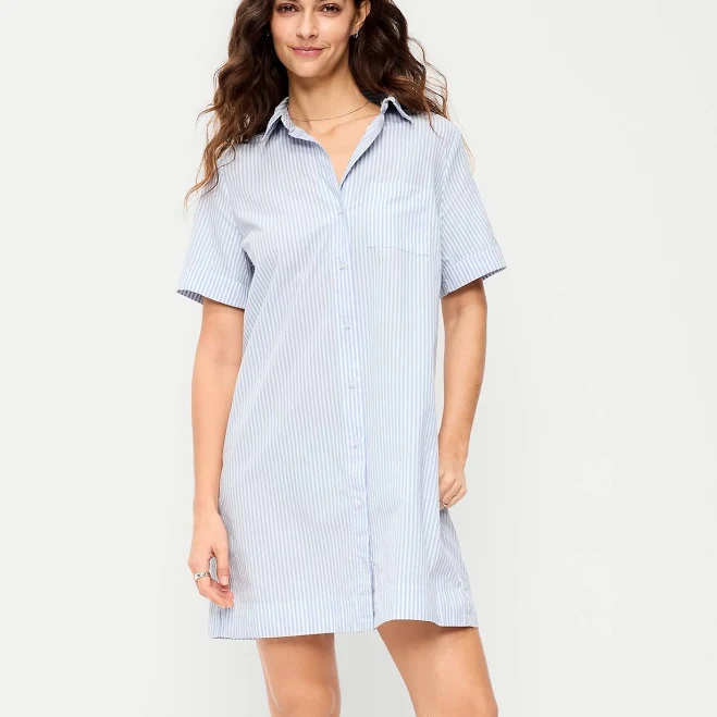 Old Navy Women's Button-Down Mini Shirt Dress