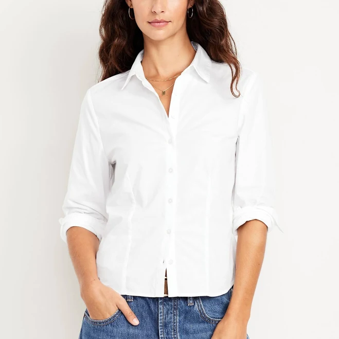 Old Navy Women's Slim Button-Down Shirt