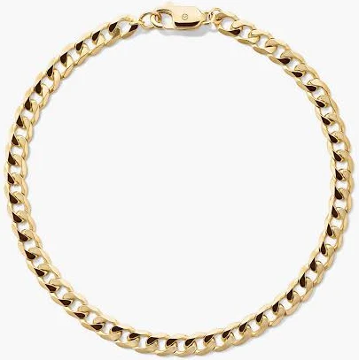 Mejuri 14k Gold Flat Curb Chain Bracelet