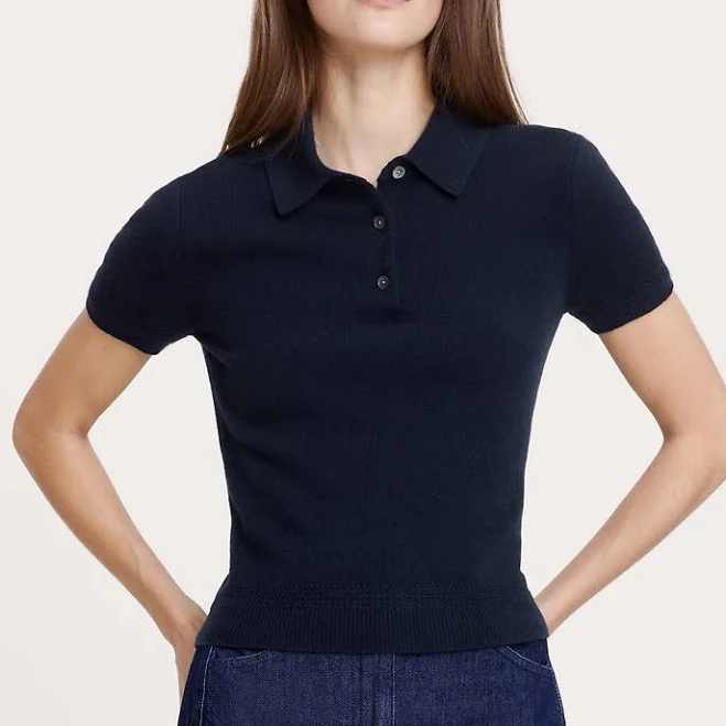 Banana Republic Women's Lightweight Cashmere Polo Shirt