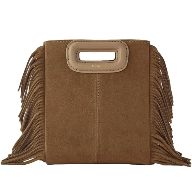Maje Women's M Mini Suede Bag with Polyester Chain