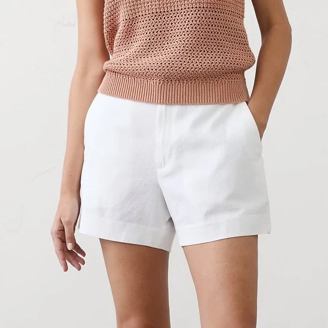 Women's Linen-Blend High-Rise Shorts