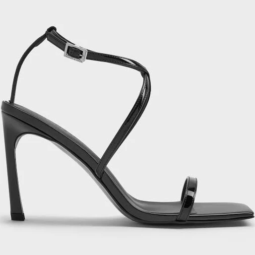 Charles & Keith Patent Strappy Heeled Sandals