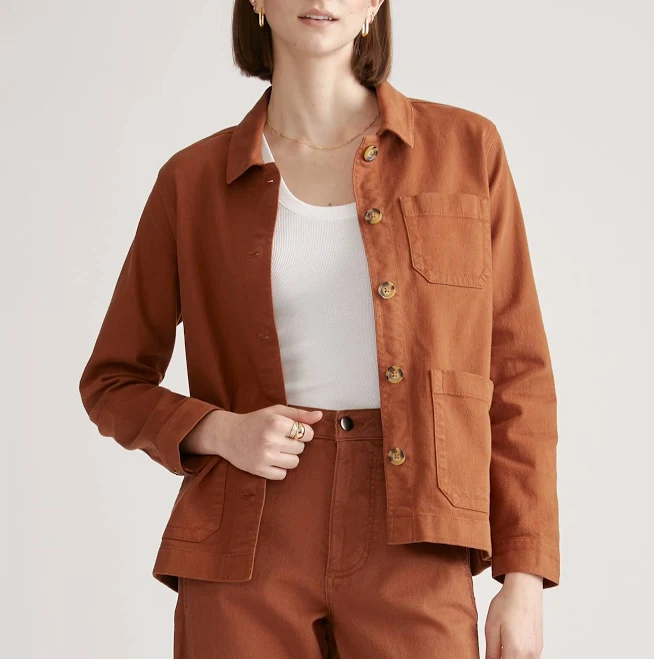 Quince Women's Organic Comfort Stretch Chore Jacket