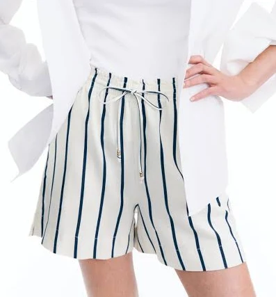 H&M Linen-Blend Drawstring Shorts