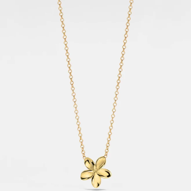 Dainty Gold Flower Charm Necklace