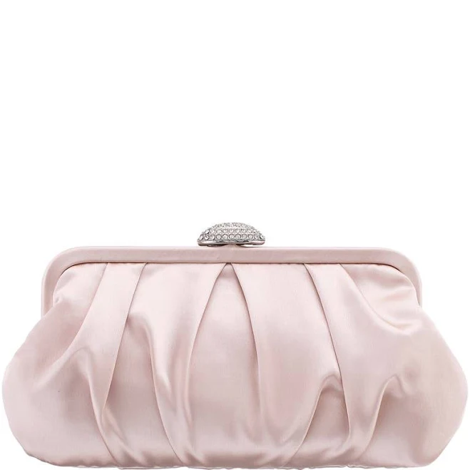 Nina Women's Concord Pleated Satin Frame Clutch