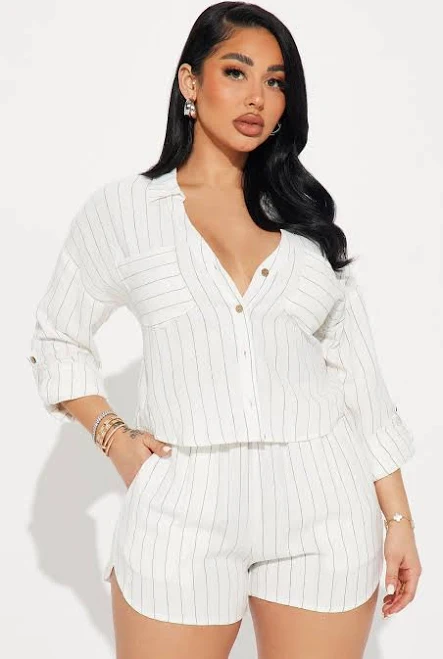 Fashion Nova Conjunto de Short Lora Linen