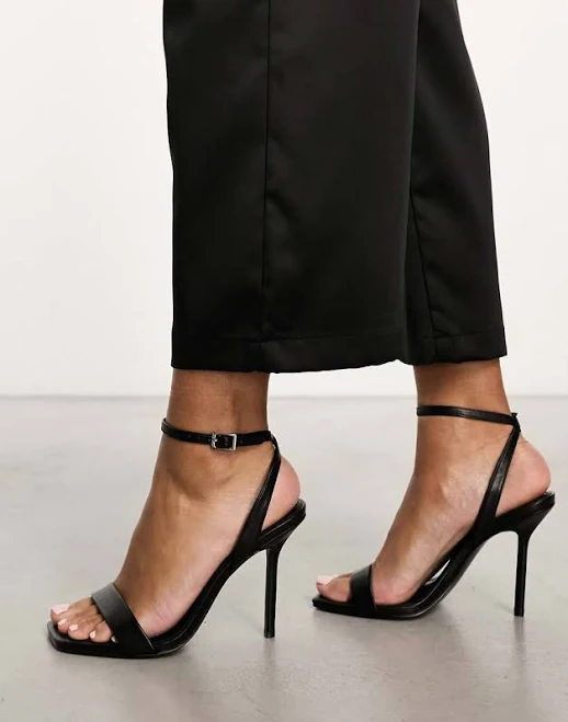 ASOS Nali Barely There PU Heeled Sandals