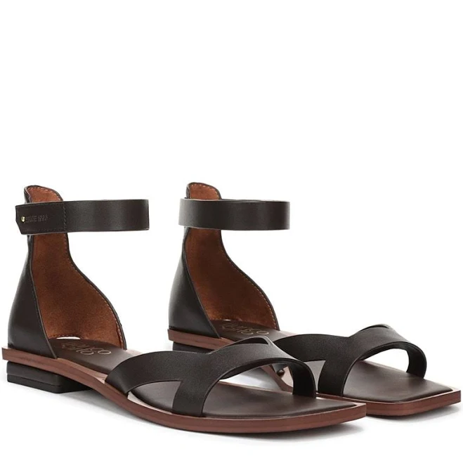 Franco Sarto Women's Elisa Square Toe Ankle Strap Sandals