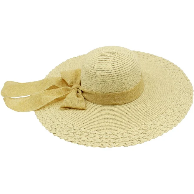 Dahlia Wide Brim Floppy Braid Straw Sun Hat