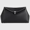 Toteme T-Lock Grained-Leather Clutch