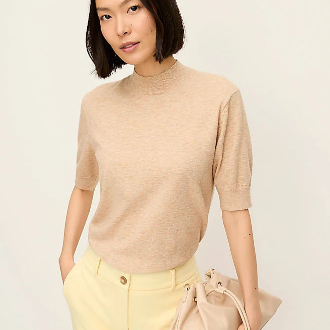 Ann Taylor Women's Mock Neck Sweater T-Shirt