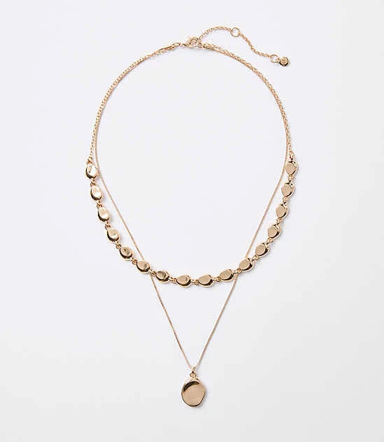 Loft Women's Coin Layered Statement Necklace