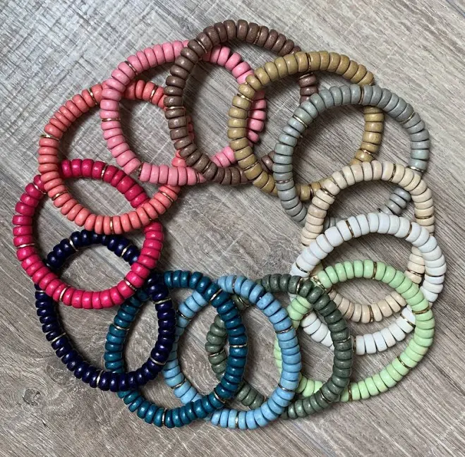 Chunky Wooden Bead Bracelet