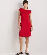 Ultra-Stretch Ponte Cap Sleeve Dress