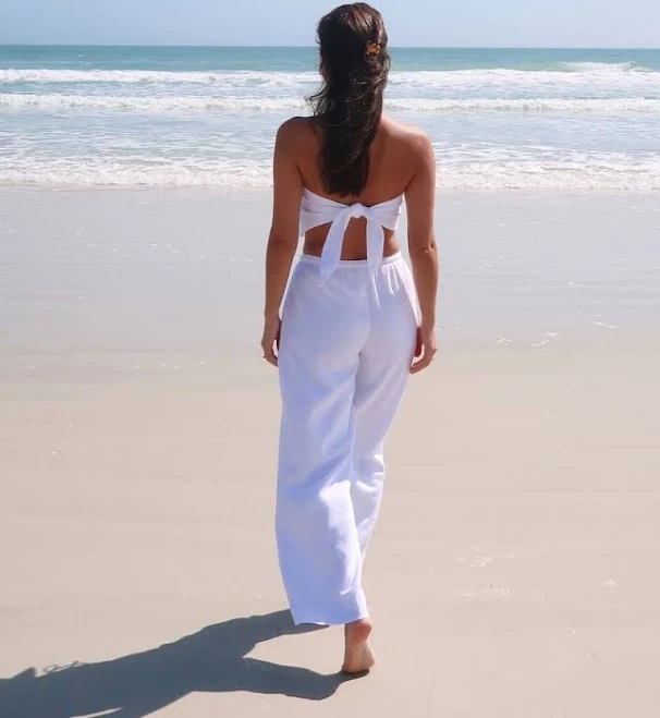 Abercrombie & Fitch Women's Linen-Blend Pull-On Pants