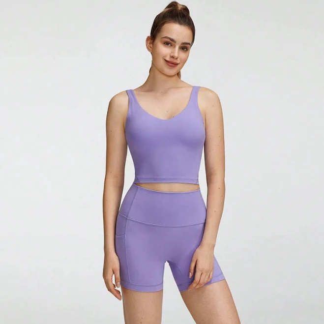 Glowmode FeatherFit U-Back Cropped Tank & Shorts Set