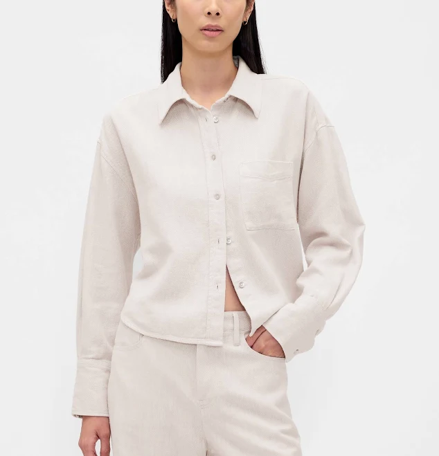 Gap Women's Oversized Linen-Cotton Shirt