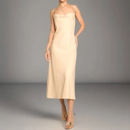 Know One Cares Cowl Neck Slipdress