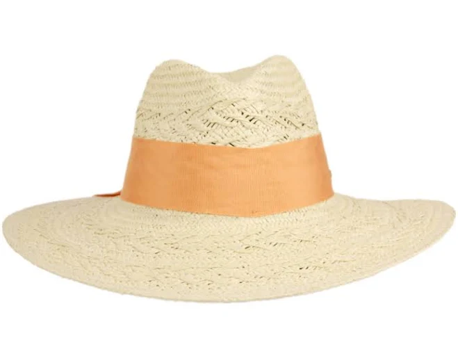 Angela & William Women's Wide Brim Paper Straw Fedora Sun Hat