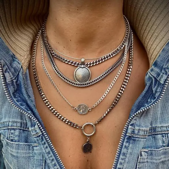 Silver Layered Necklace