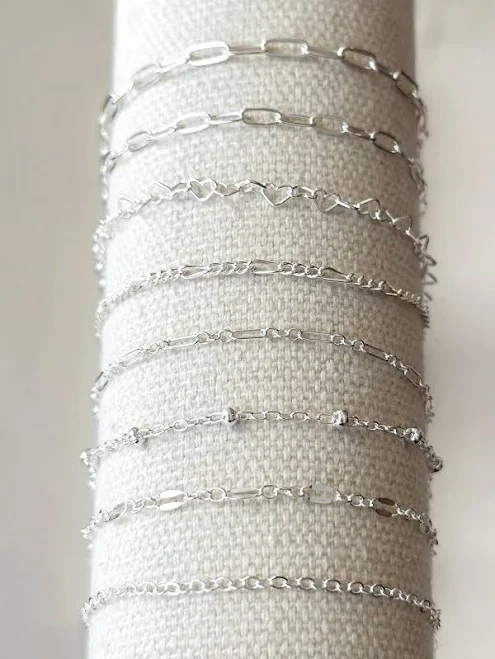 925 Sterling Silver Minimalist Chain Bracelet