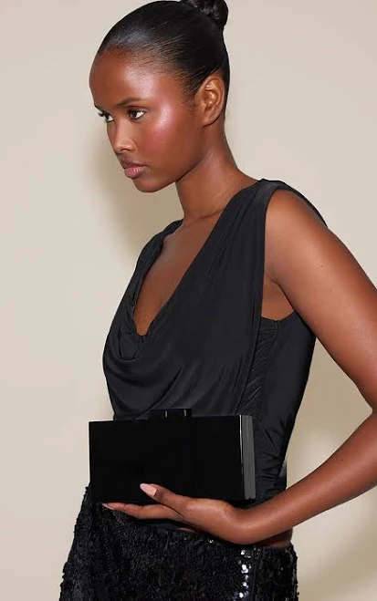 PrettyLittleThing Women's Glossy Rectangle Hard Clutch