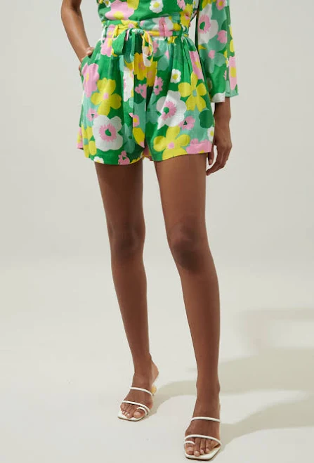 Sugarlips Wrenly Floral High Waisted Shorts