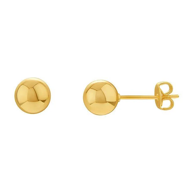 14k Gold-Plated Ball Stud Earrings