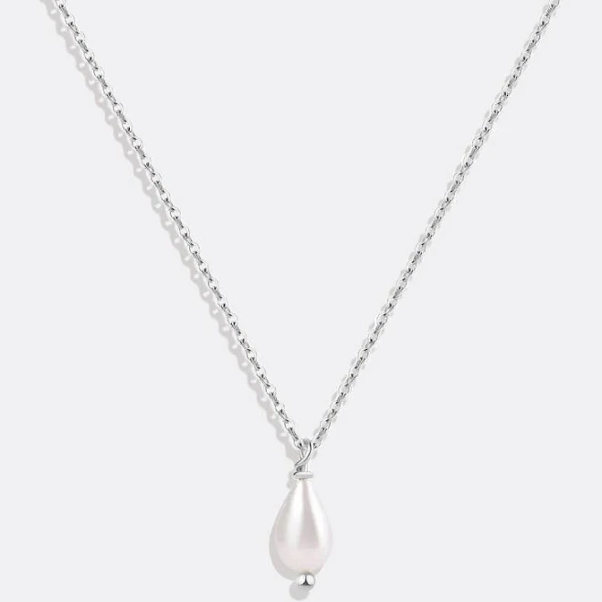 Mint & Lily Dainty Pearl Drop Necklace
