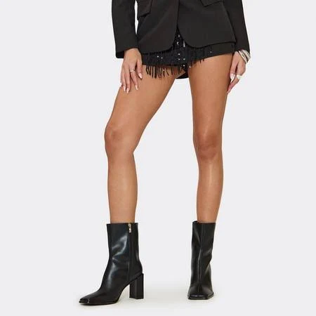 Babs Pointed Toe Curved Block Heel Ankle Boots