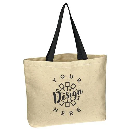 Custom Hit Promo Natural Cotton Canvas Tote Bag in Natural/Black | by Underground Printing