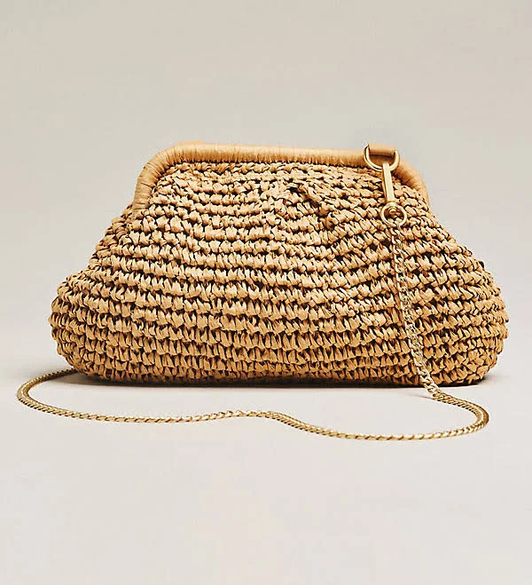L Space Harmony Raffia Clutch