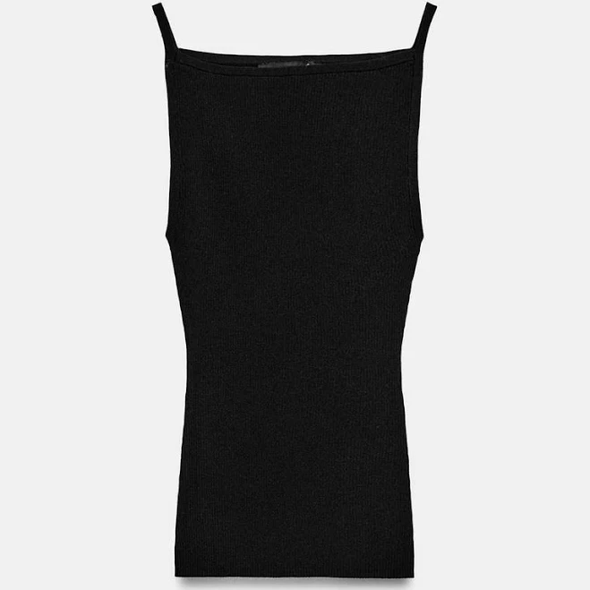 Zara Ribbed Knit Halter Top