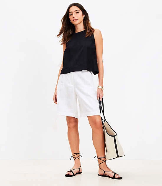 Loft Women's Linen Bermuda Shorts