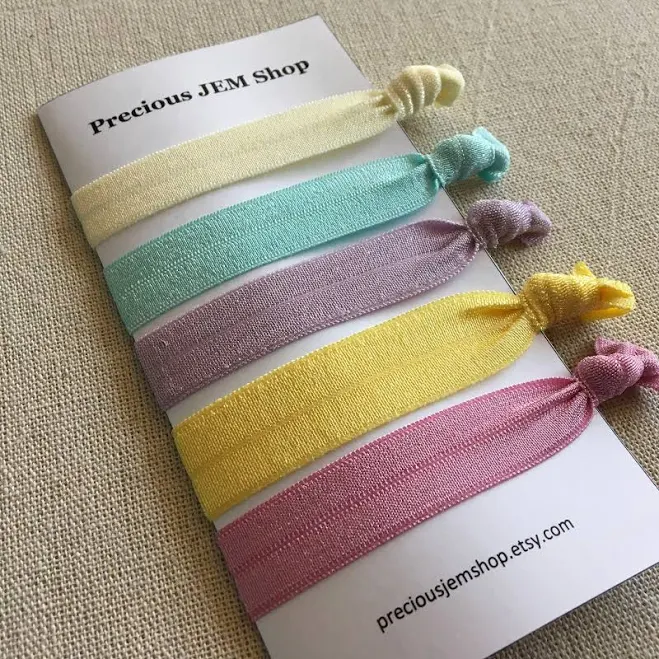 5 Pack Elastic Hair Ties